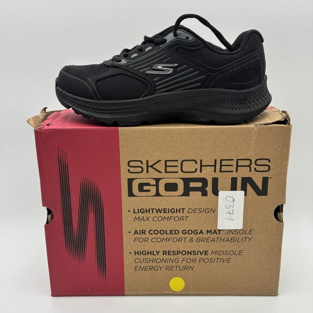 Skechers Go Run Consistent 2.0 Advantage Black Womens 7.5 Wide 128606W